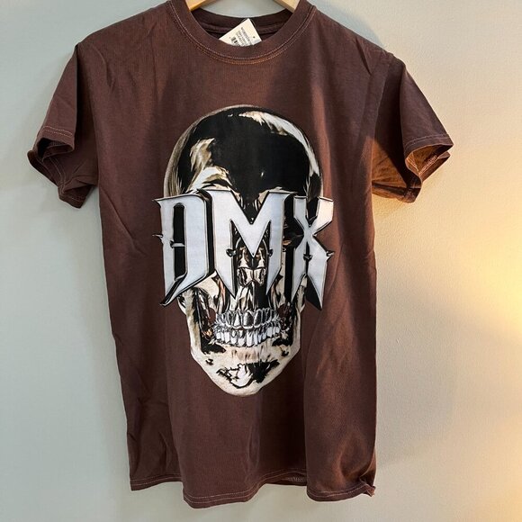 DMX Men's Graphic T Shirt Brown Skull East Coast Rap Unisex Size Small NWT - Picture 2 of 4
